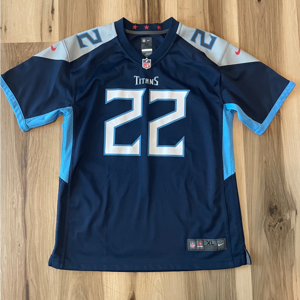 Tennessee Titans Navy Blue #22 youth Football Jersey Henry